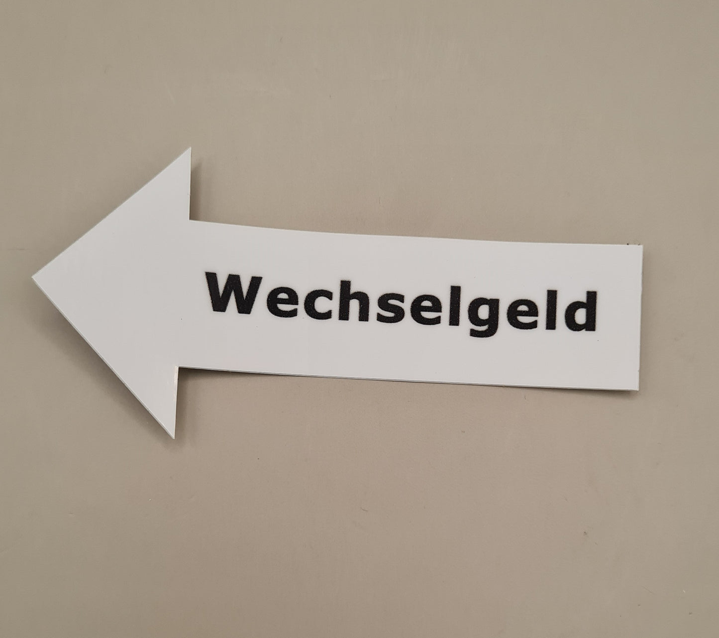 Aufkleber Wechselgeld
