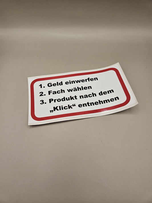Aufkleber - Bezahlung mit Bargeld
