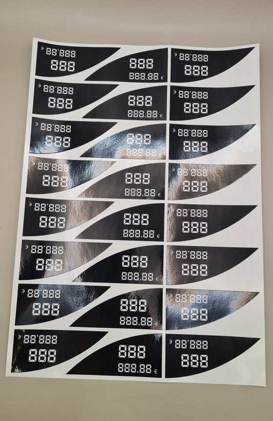 Preisaufkleber - Bogen zum selberausfüllen für Klappen